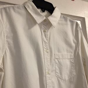 White GAP Cotton Long Sleeve Button Down